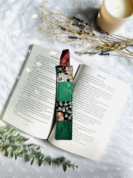 Scrappy Bookmark - Green and Floral