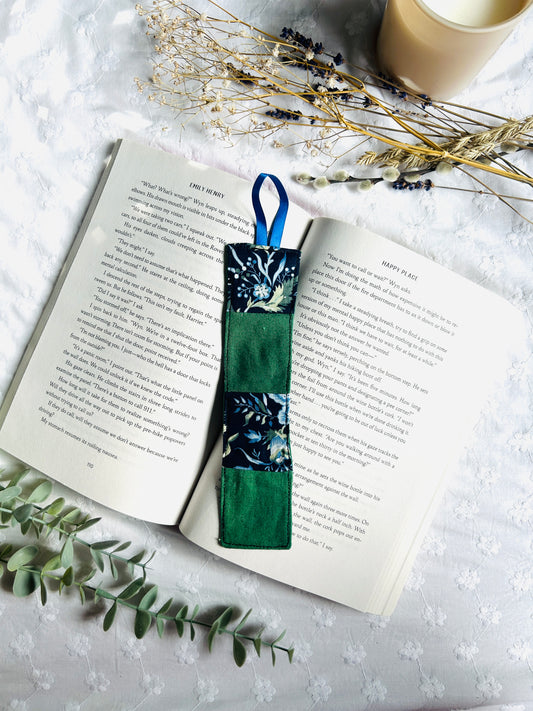 Scrappy Bookmark - Green and Paisley