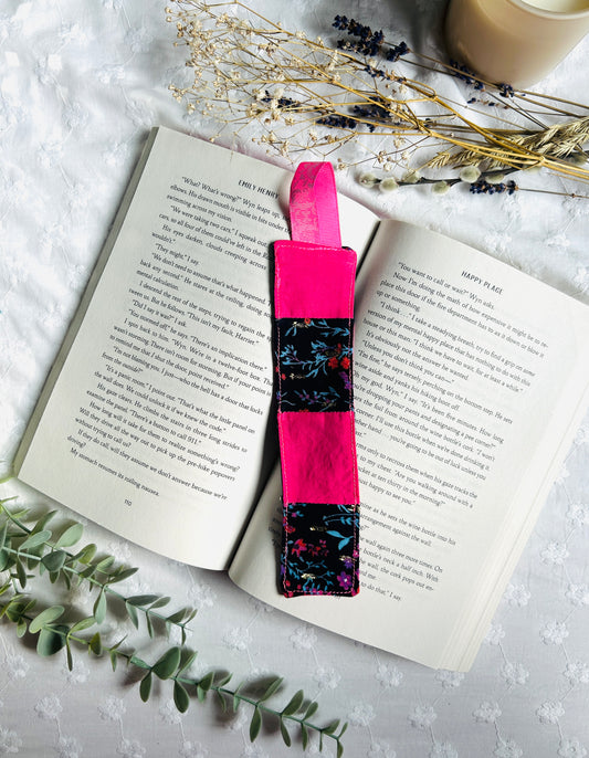 Scrappy Bookmark - Barbie Pink and Florals