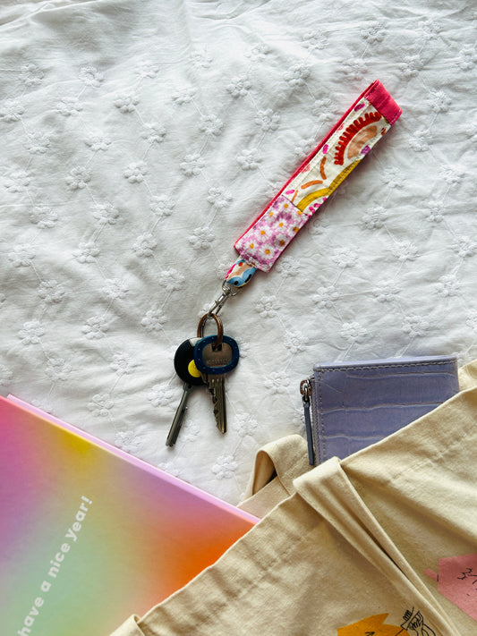 Scrappy Keychain - Pink and Florals